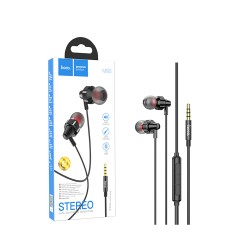 Hoco Wired Earphones M90 Delight with Microphone 3.5MM 1.2m Black